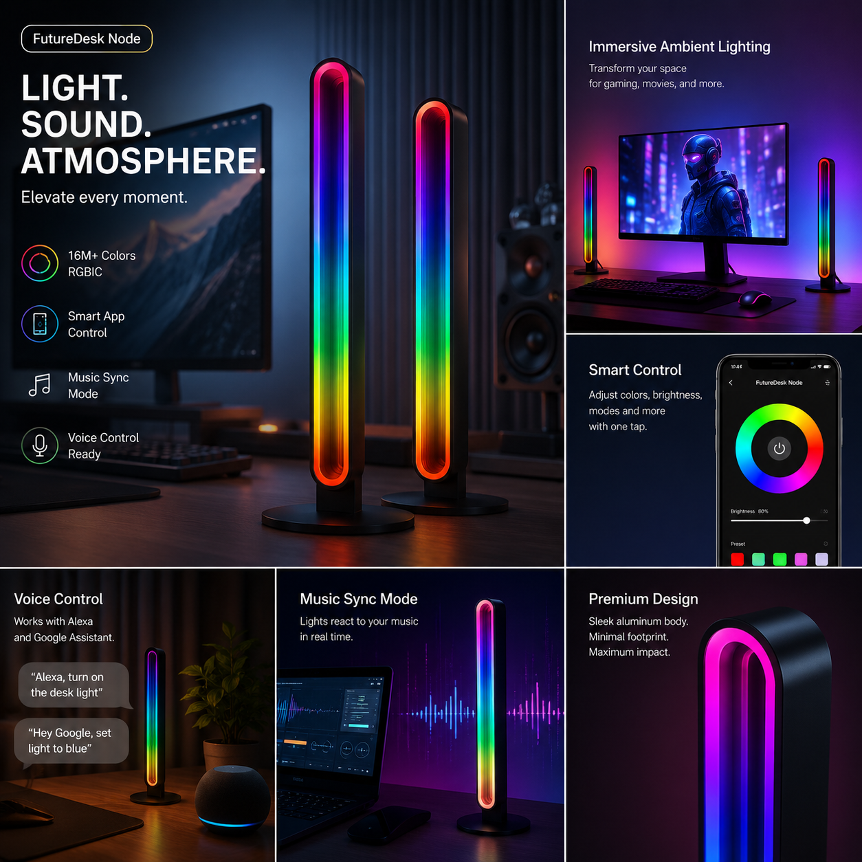 FutureDesk Glow | Ambient Lighting For The Workspace Of 2035