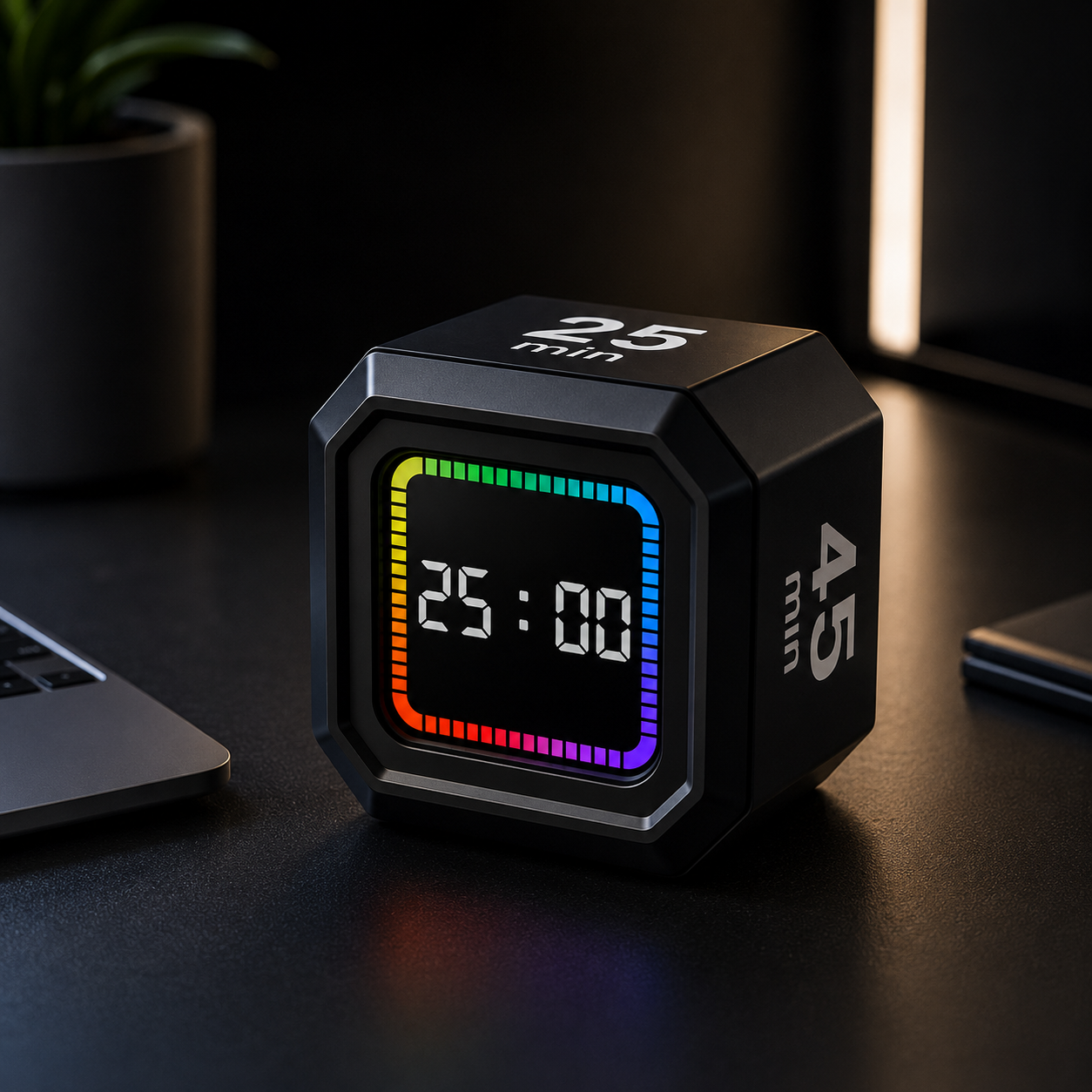 FutureDesk Focus | RGB Visual Productivity Timer for Deep Work