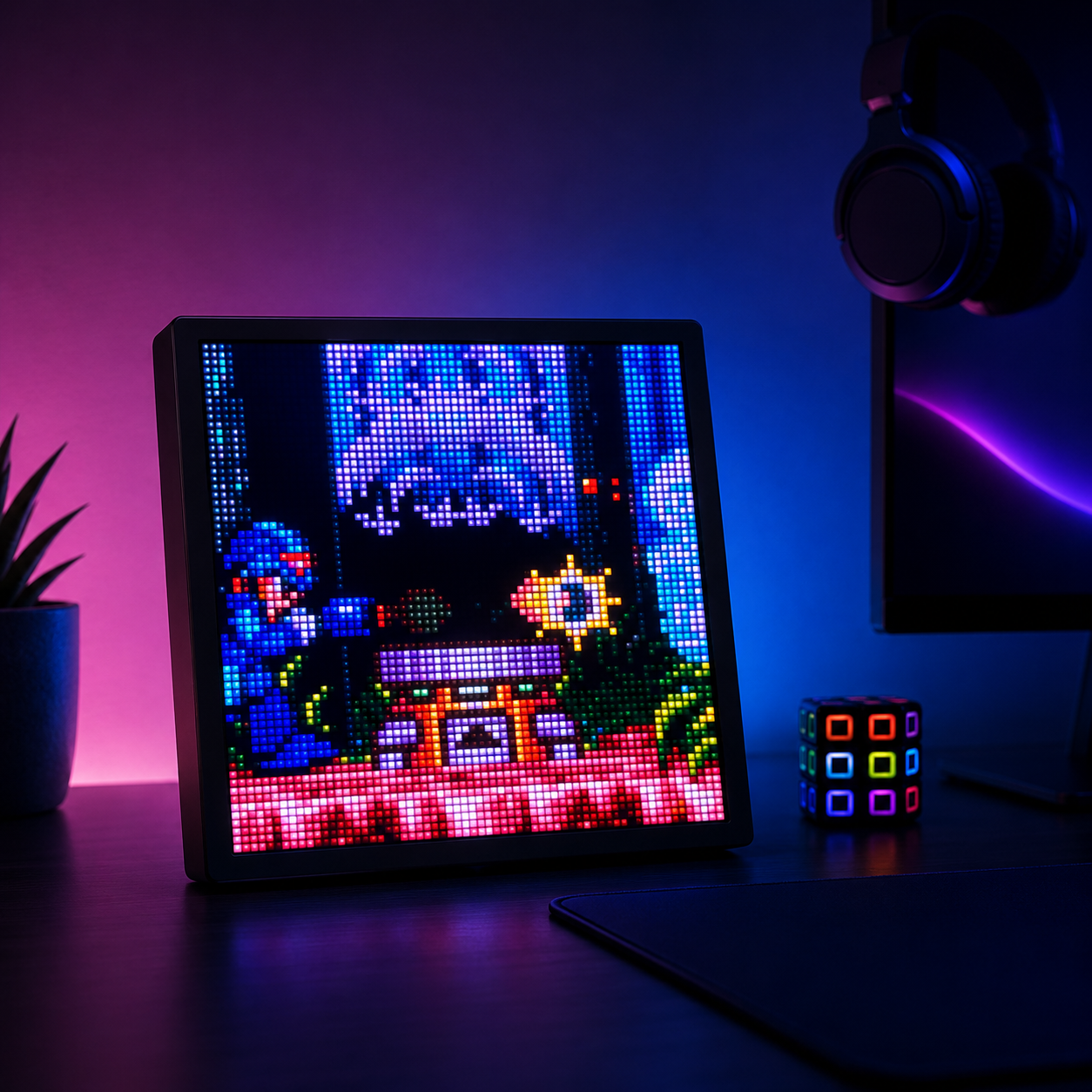 FutureDesk Pixel Dashboard | Smart Desktop Display