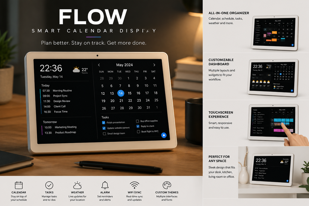 FutureDesk Flow | Smart Calendar Display