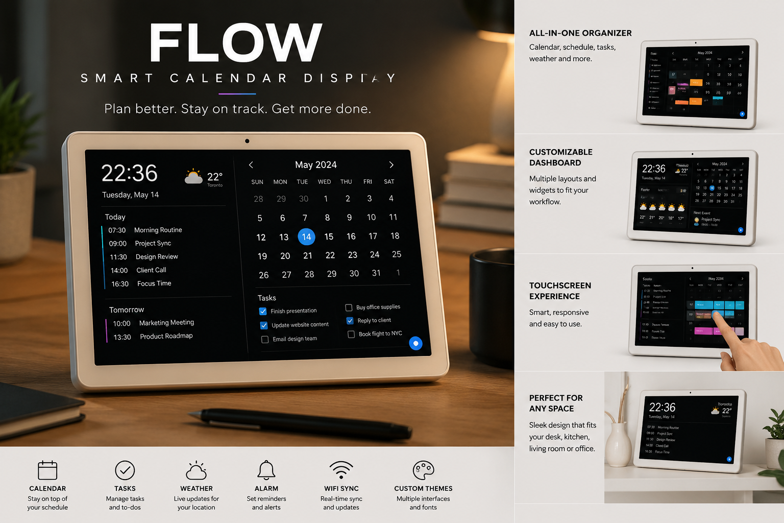 FutureDesk Flow | Smart Calendar Display